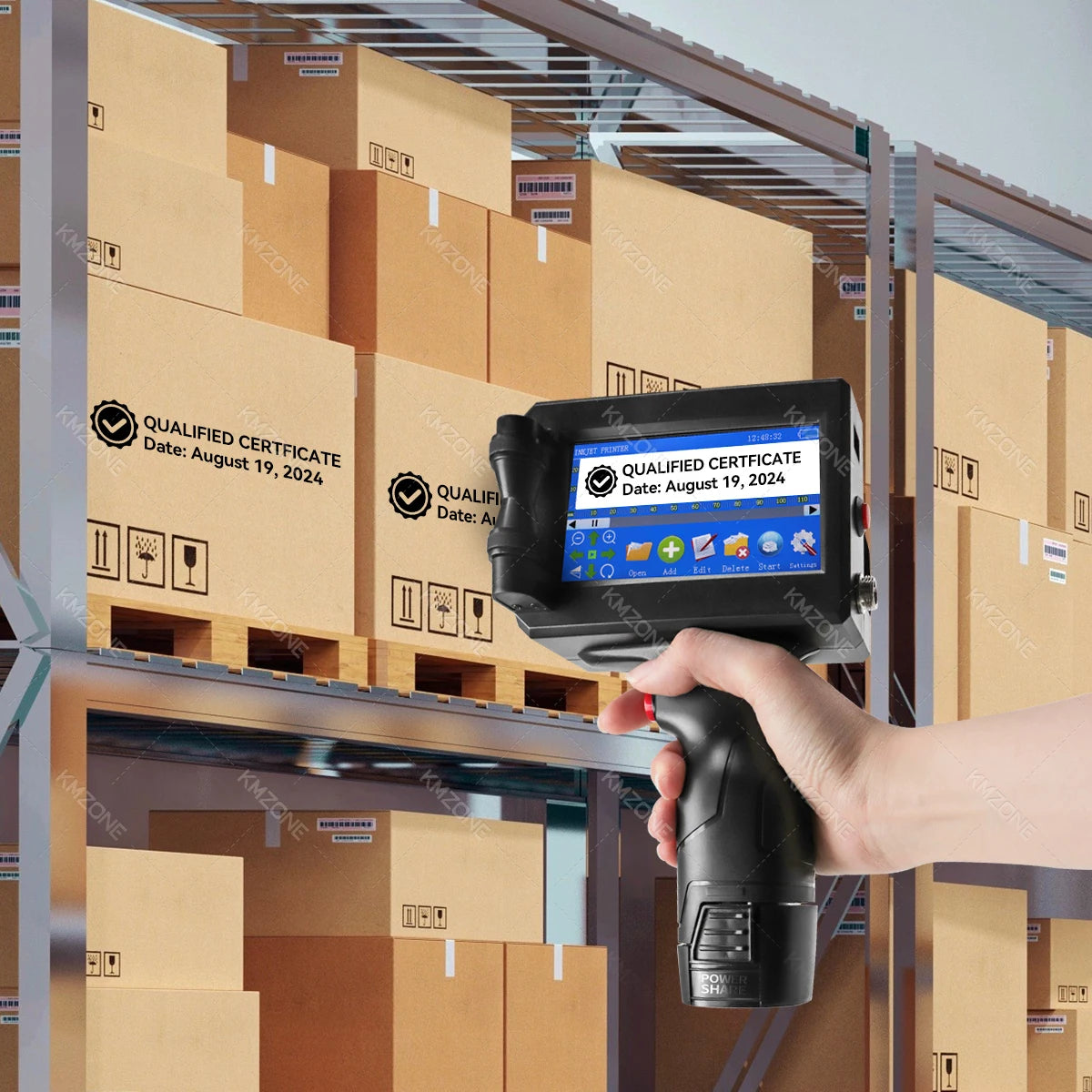 25.4mm Handheld Inkjet Printer Gun Portable For Metal Expiry Date Barcode QR Code Batch Numbers Best Value Logo Printing INKP195