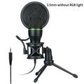 3.5MM/USB Condenser Microphones Professional Microphone Karaoke System Gaming Singing Recording Micro Mic for Computer Laptop