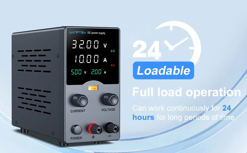 Wanptek DC Power Supply 30V 10A 5A Variable Bench Power Supply Adjustable Lab Power Supply 60V 5A 120V 3A  Voltage Regulator
