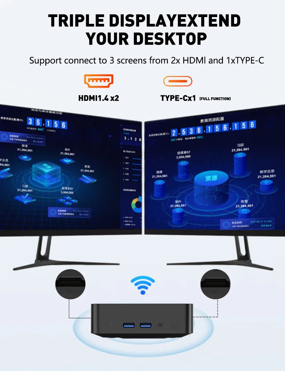 Mini PC Intel Core i9 8950HK Windows 11 Gaming Computer Small Pocket UHD Graphics WiFi6 16GB DDR4 1TB SSD 1000Mbps Dual Desktop