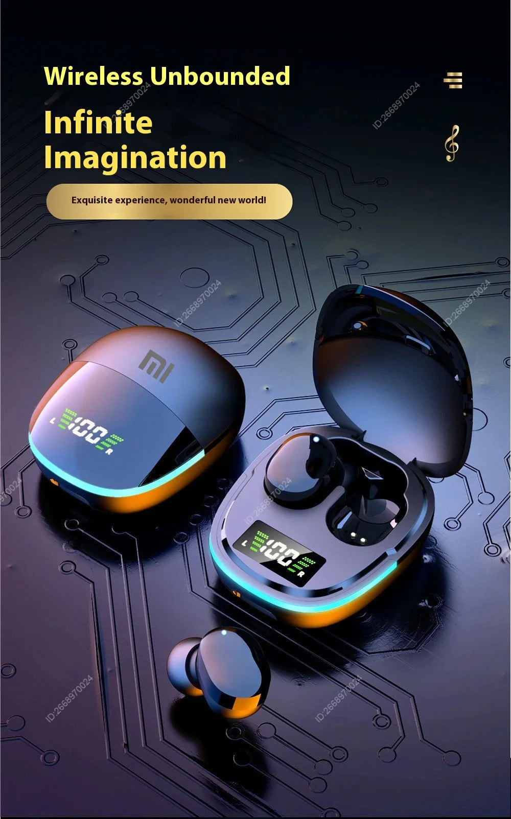 Xiaomi G9S TWS Bluetooth Earphones Sport Headphones Touch Control HiFi Stereo Sound Waterproof In-Ear Game Headset With Mic