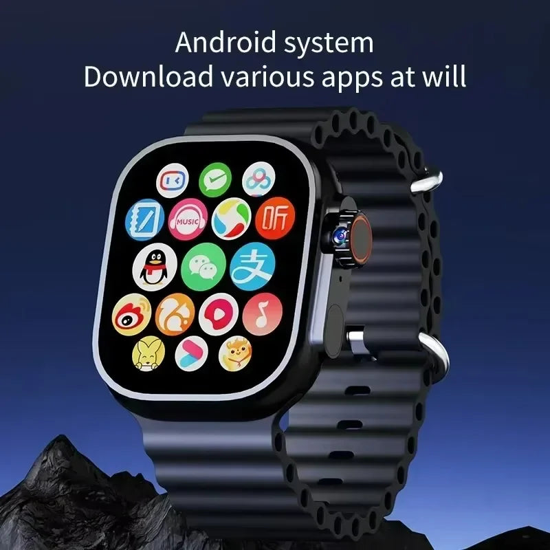 DW100 Pro 2.29-inch Amoled Smartwatch GPS WIFI With Fingerprint Screen Unlock 8MP Function Rotating Camera High-end