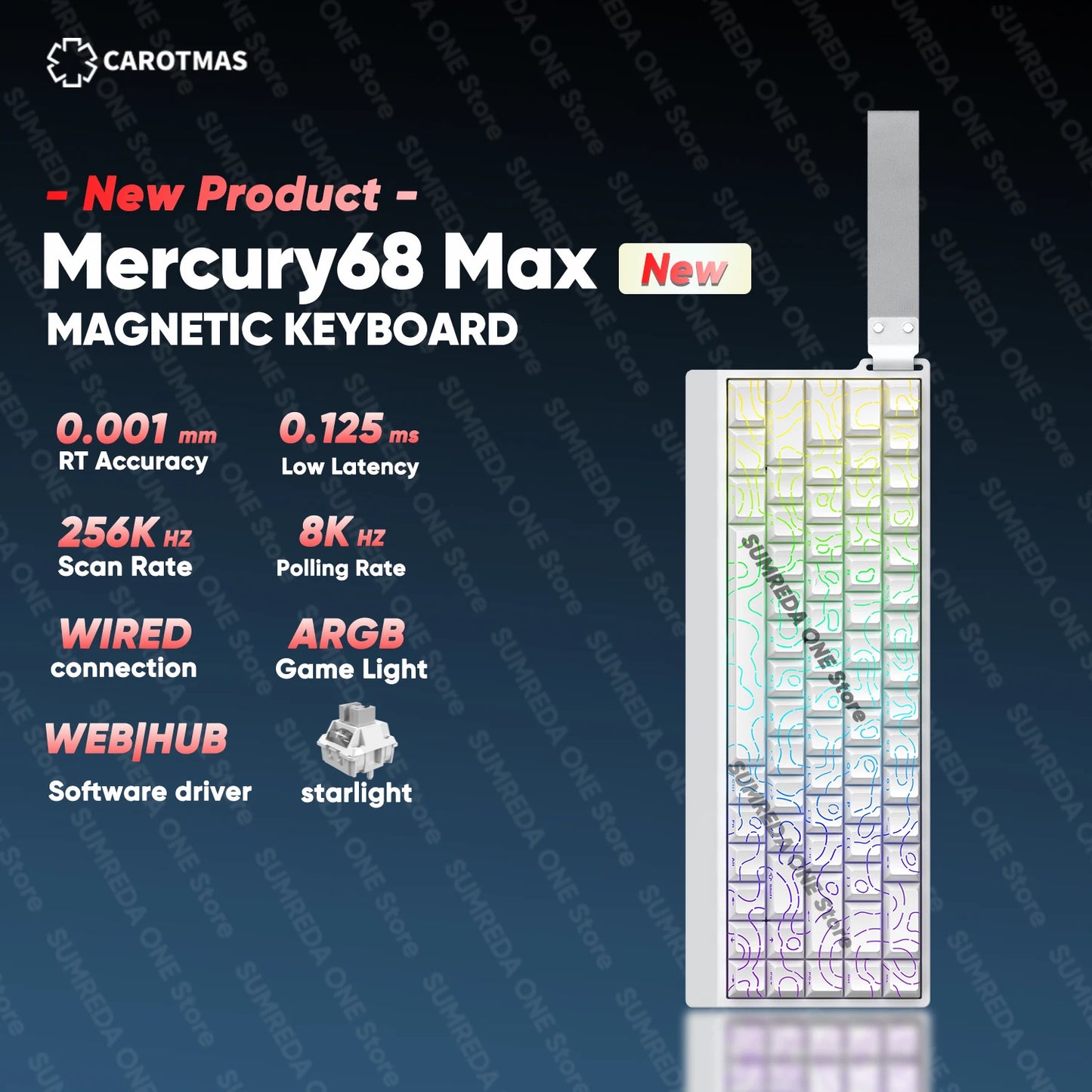 IROK Carotmas Mercury68 Max mars68 pro Mercury 68 Gaming Magnetic Mechanical Keyboard Rapid Trigge 0.001 8K Wired Gamer Keyboard