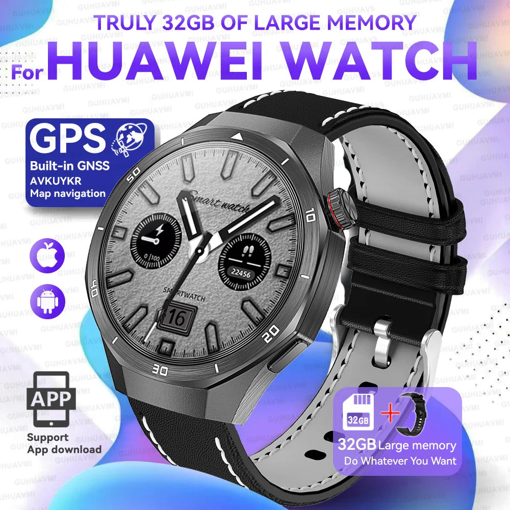 For HUAWEI GT 5 Pro 2025 New Smart Watches HD Sapphire Screen 32Gb Memory AGPS Navigation HD Video Bluetooth Call Smart Bracelet