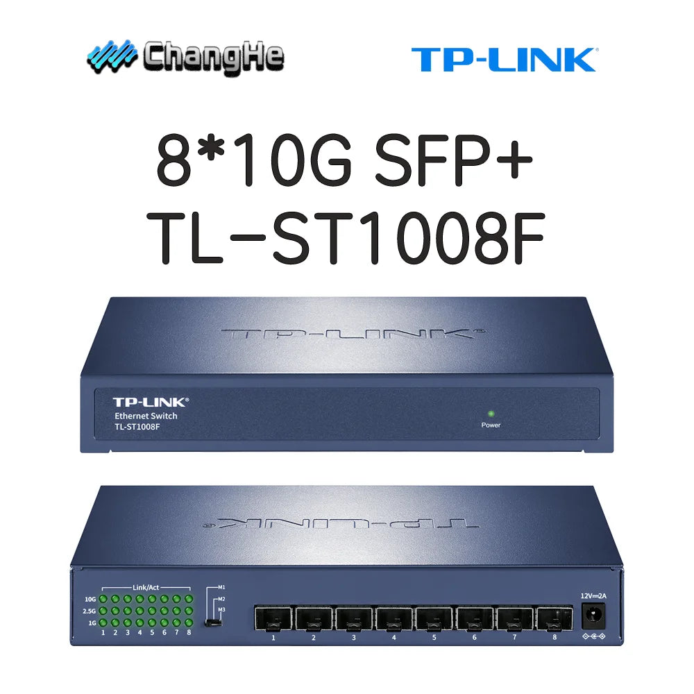 Tp-link tl-st1008f All 10 Gigabit Ethernet switch Plug and Play Provide 8 10 Gigabit SFP+optical ports 10gbe 10gbps 10000Mbps