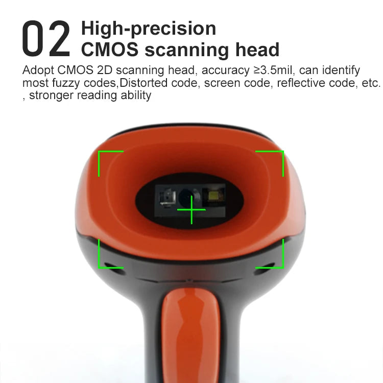 portable scanner barcode scanner 1D 2D QR 2.4G Bluetooth Wireless scanner documents negative scanner barcode BOLAND scanner