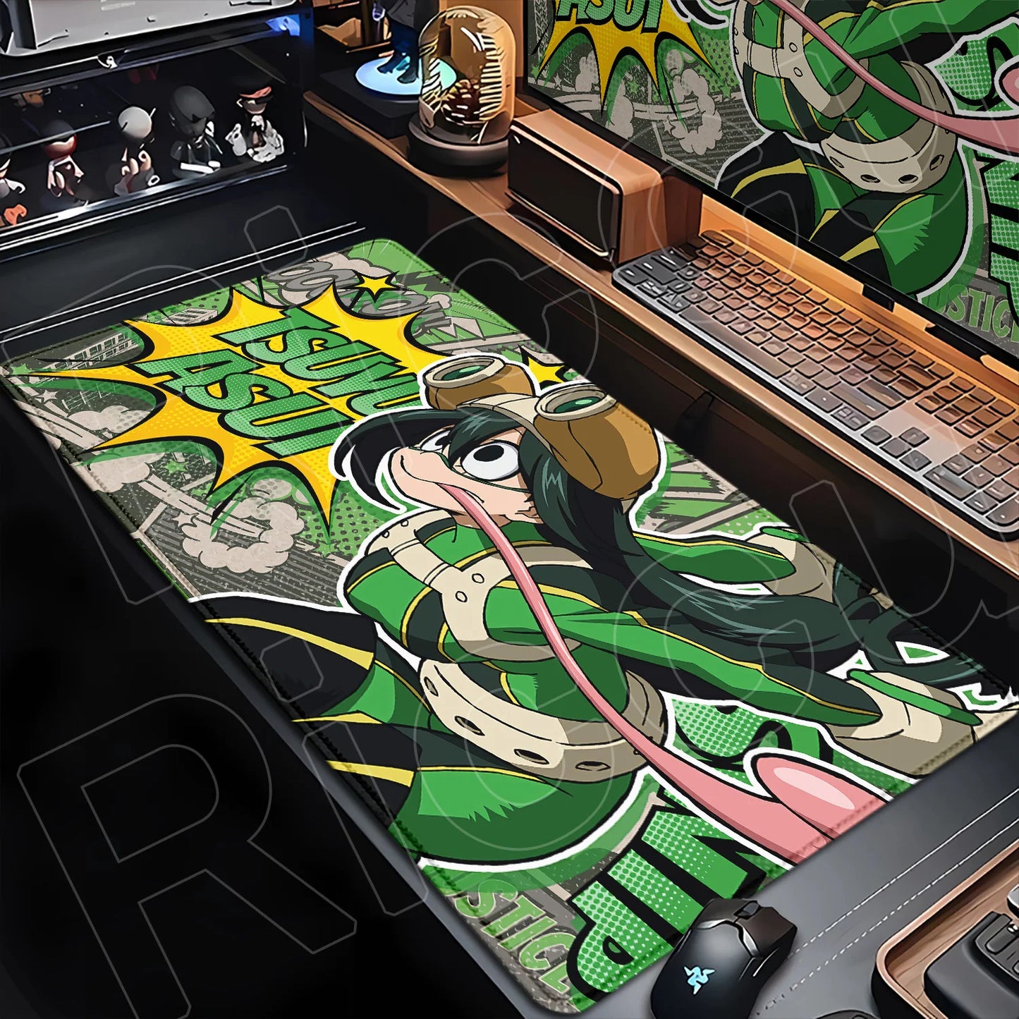 Japan Anime My Hero Academia Mousepad Bakugou Katsuki Large Lock Edge Keyboard Pad For Gamer Computer Desk Mats Anti-slip Rubber