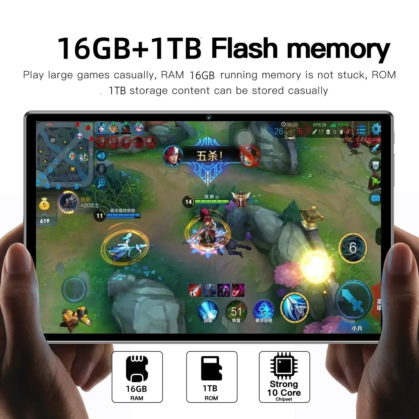 2025 5G Tablet Pad 15 Pro Android 14.0 Brand New 11 inch 22GB RAM 2TB ROM Tablet 24MP 48MP 20000mAh 10Core WIFI Network Tablet