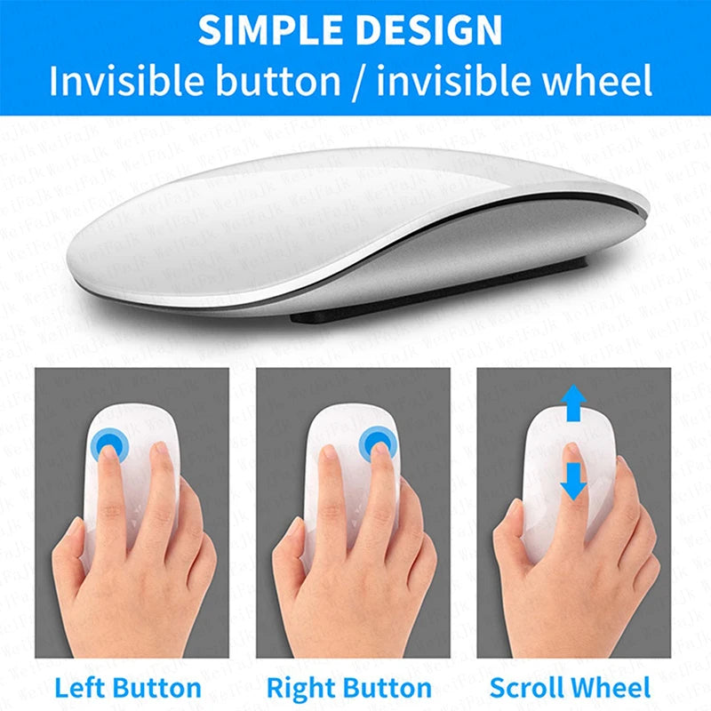 For Apple Original Wireless Bluetooth Touch Magic Mouse 2 For Macbook Pro Air Mini Laptop Tablet PC iPad Gaming Ergonomico Mouse