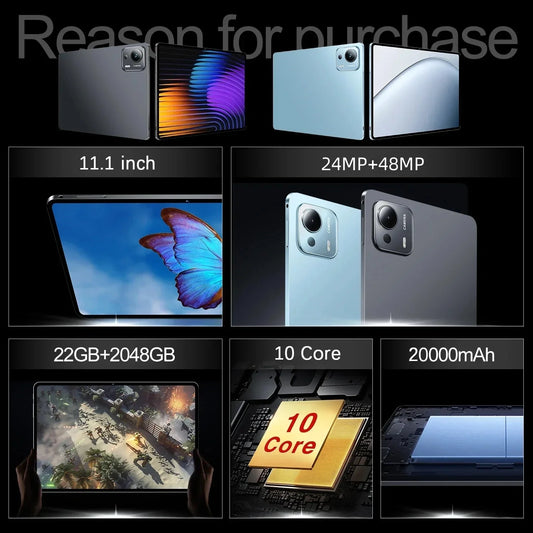 2025 Global Original MI Tablet Pad 7 Ultra 11 inch Android 15 22GB+2TB 20000mAh 5G Dual SIM Card WiFi GPS HD 4K Mi AndroidTablet