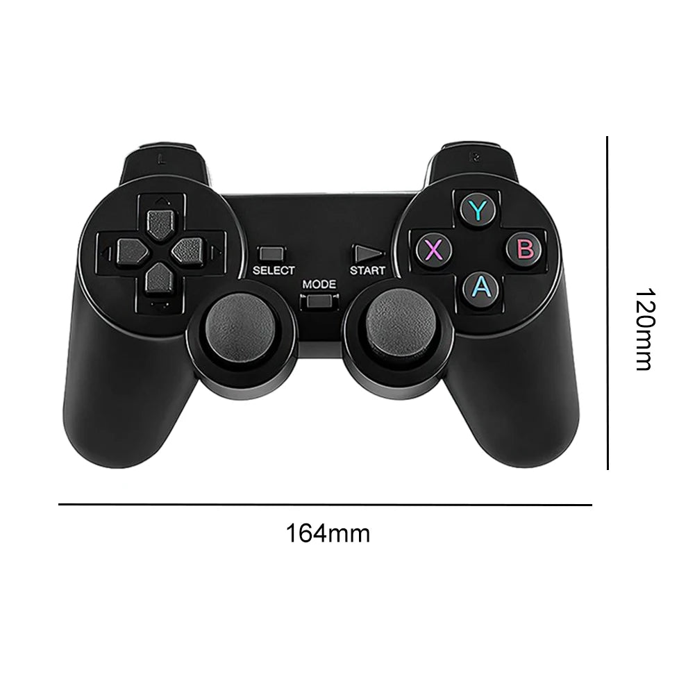 2.4GHz Wireless Gamepad Twin Pack - No Delay Dual Shock Controllers for M8/D90 Game Stick, PC, Android TV Box with Battery Power