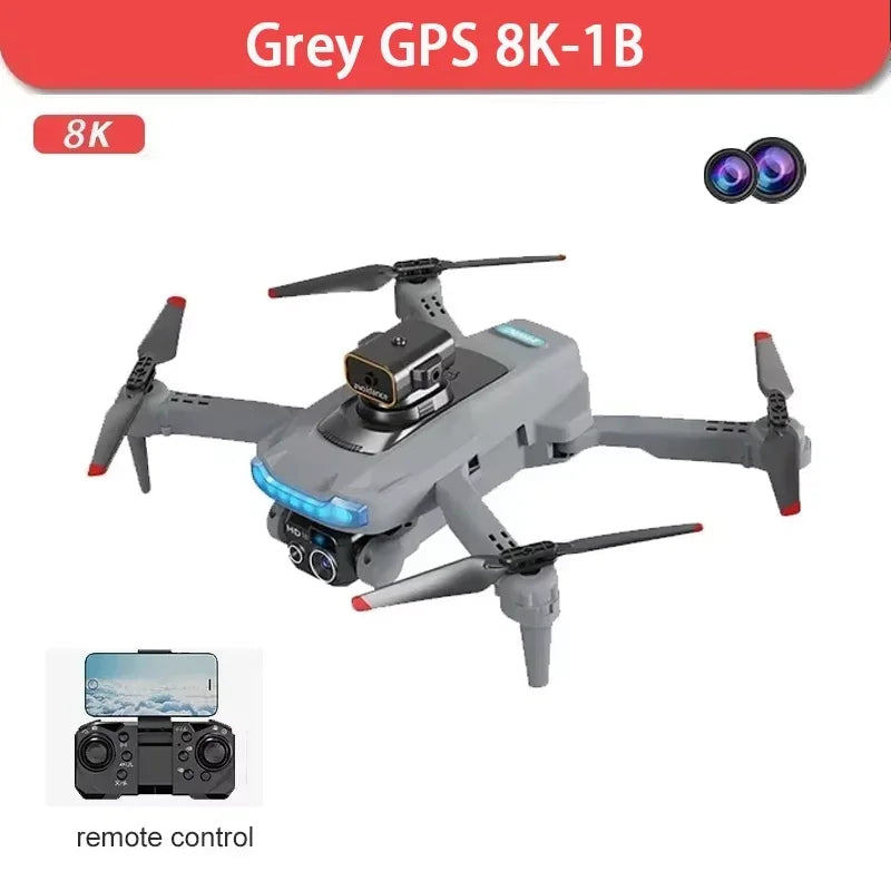 New P15 Drone GPS 8K HD Camera Professional Optical Flow Localization Obstacle Avoidance Foldable Dron Toys For Kids Adults Gift