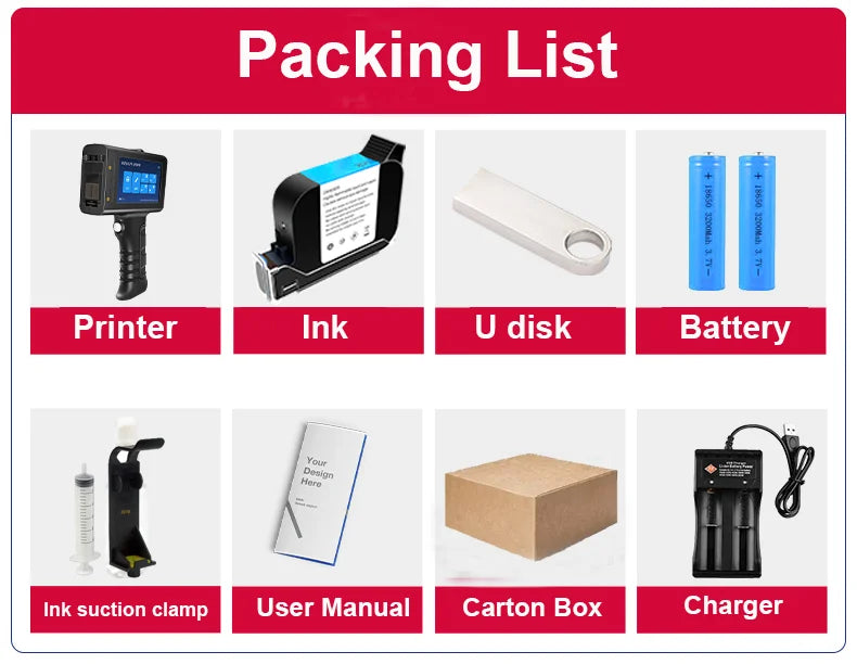 Willita 12.7mm Label Printer Handheld Inkjet Printer QR Bar Batch Code Date Number Logo Expiry Date Coding Machine For Glass