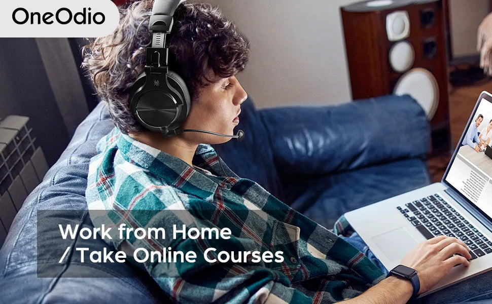 Oneodio A71D Computer Gaming Headset With Detachable Microphone Wired Over Ear Call Center Headphones For PC Skype Office Gamer