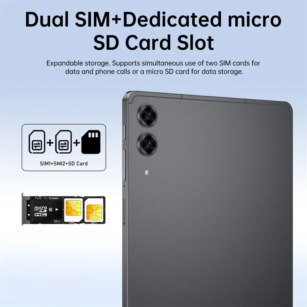 2025 Pad 7s Pro Tablet 10.1 inch Android 15 16GB+1TB 10000mAh Battery Tablets PC Global Version 5G WIFI Dual SIM Tab For Kids