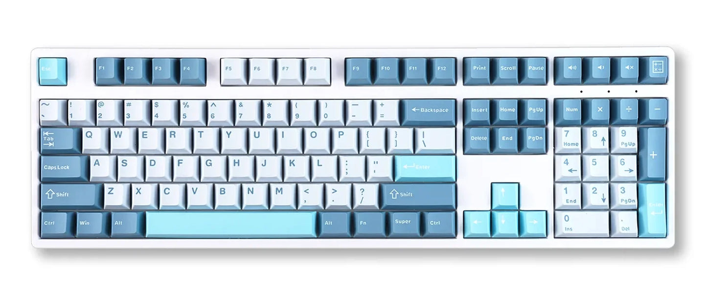 MATHEW KC108 Three Mode Mechanical Keyboard Barebone Classic 108 Keys Layout Full Size Hot Swap RGB Gaming Keyboard DIY Kit