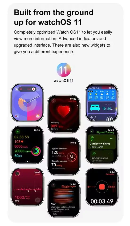 2025 GPS Smart Watch Women Series 10 Screen Bluetooth Call Heart Rate Blood Pressure Men Smartwatch for Apple Watch IWO Watch 10