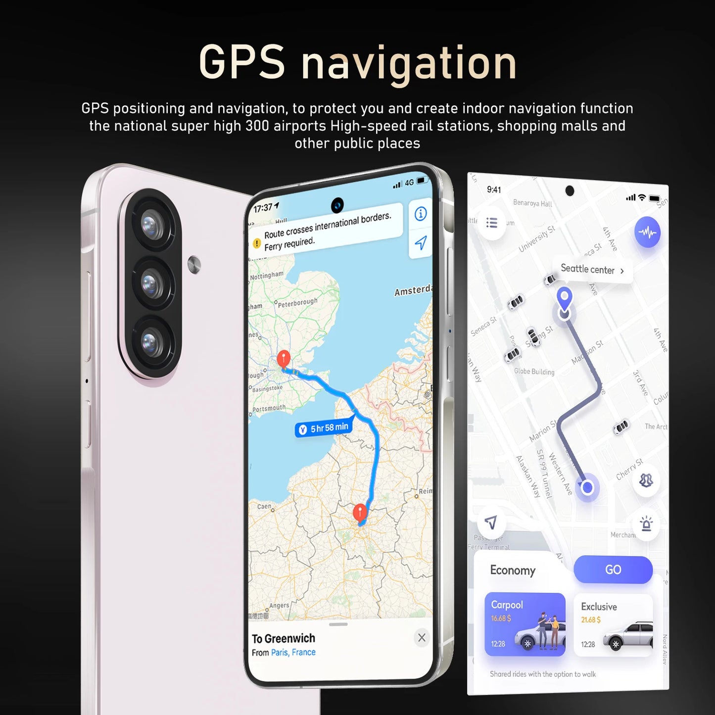 Global Version A56 Smartphone Android,6.8 inch,12GB RAM,512GB ROM,Dual SIM,Mobile phone,Google Play Store,16+32MP,6800mAh