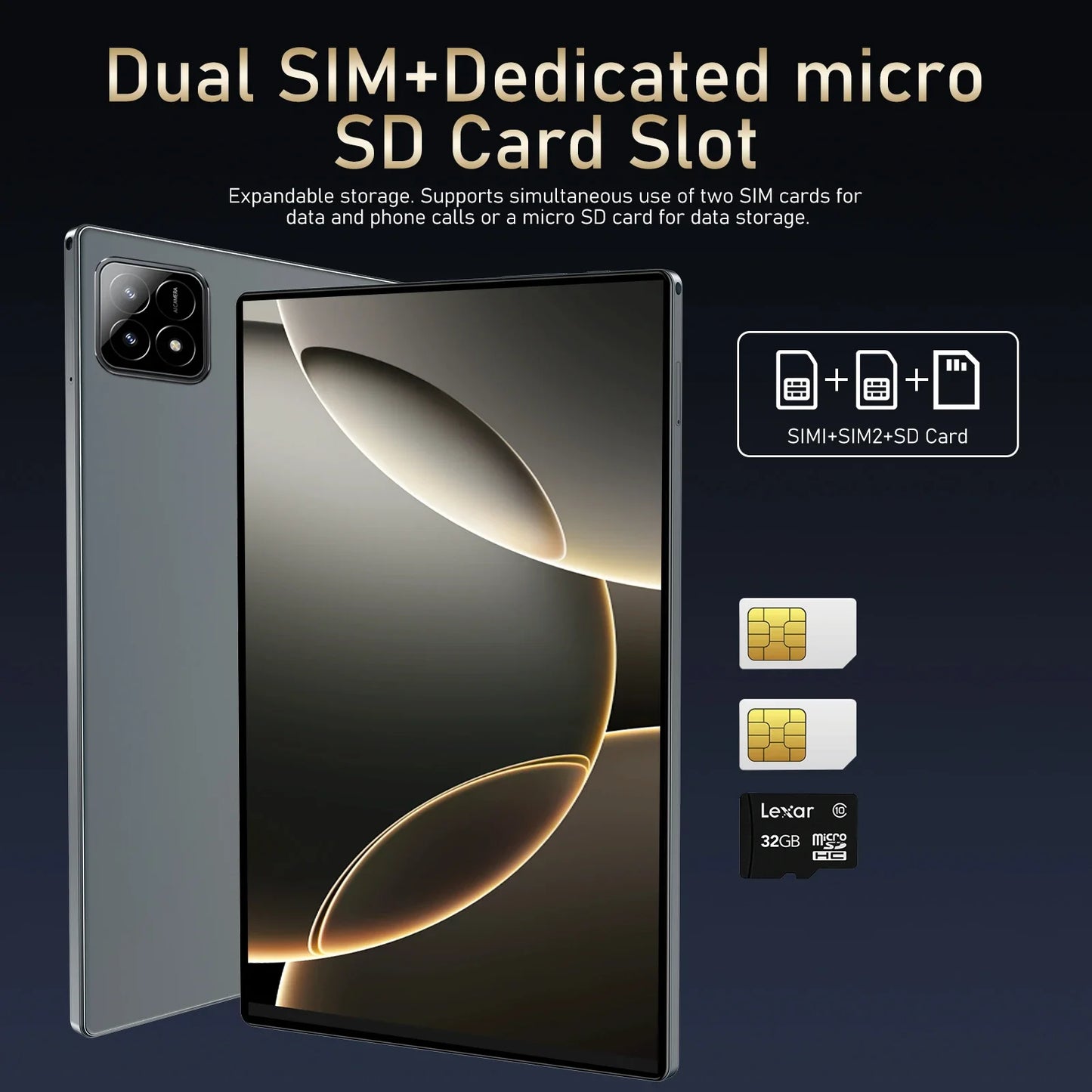 Original Pad 6S Pro Tablet 10.1 inch Android 14 Global Snapdragon 8gen3 22GB+2048GB 20000mah 5G Dual SIM WIFI HD Full Screen