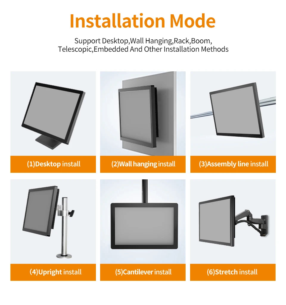 18.5 Inch All in One Capacitive Touch PC Industrial Panel PC VESA Installation 100*100 75*75 MM WIN 10 or 11 OS