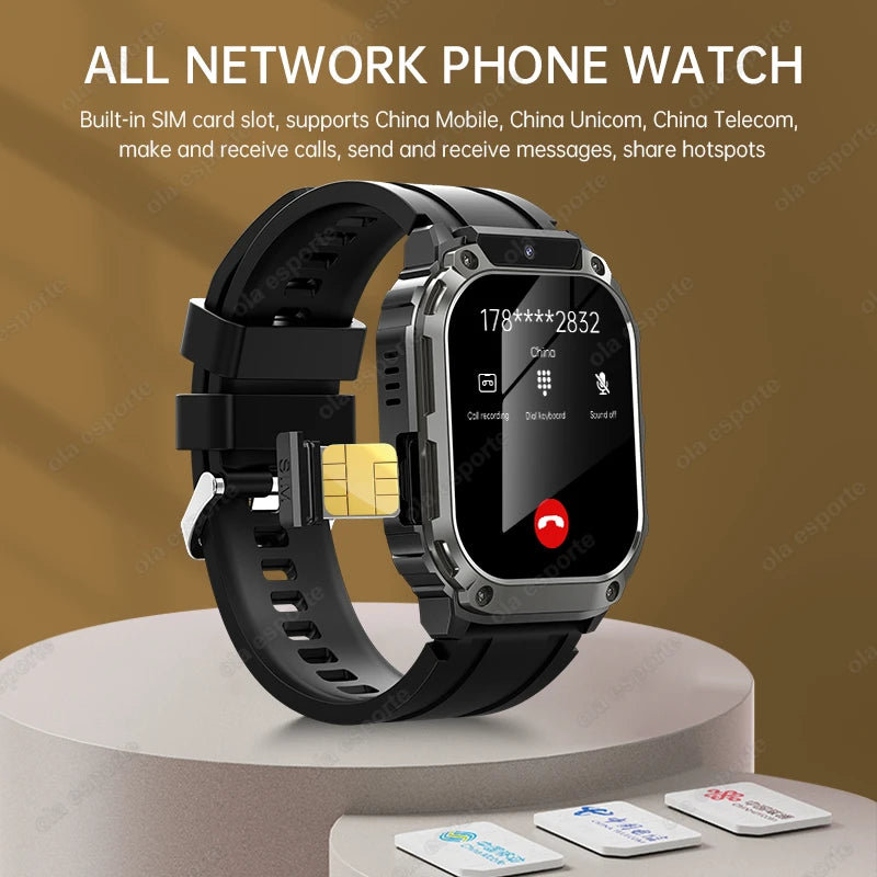 New GPS 5G SIM Card Smartwatch Men Women Video Calls 2/16GB Memory GPS WiFi Tiktok APP Waterproof Smart Watch For Android Pk Pgd