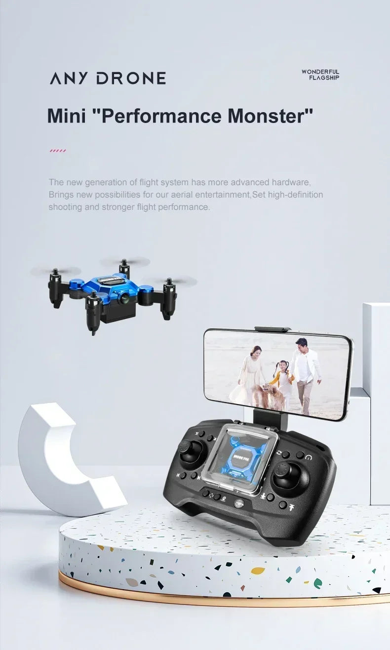 802 Mini Drone 4K 1080P HD Camera WiFi Fpv Air Pressure Altitude Hold Professional Foldable Quadcopter RC Drone Kid Toys GIft