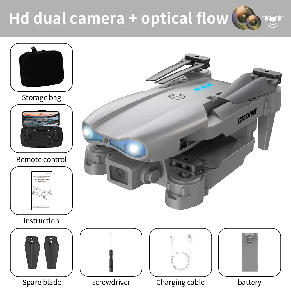 E99Pro Dron with Camera Professional 4K Dual Camera WIFI Optical Flow Drone fpv Obstacle Avoidance Aerial Photography Quadcopter