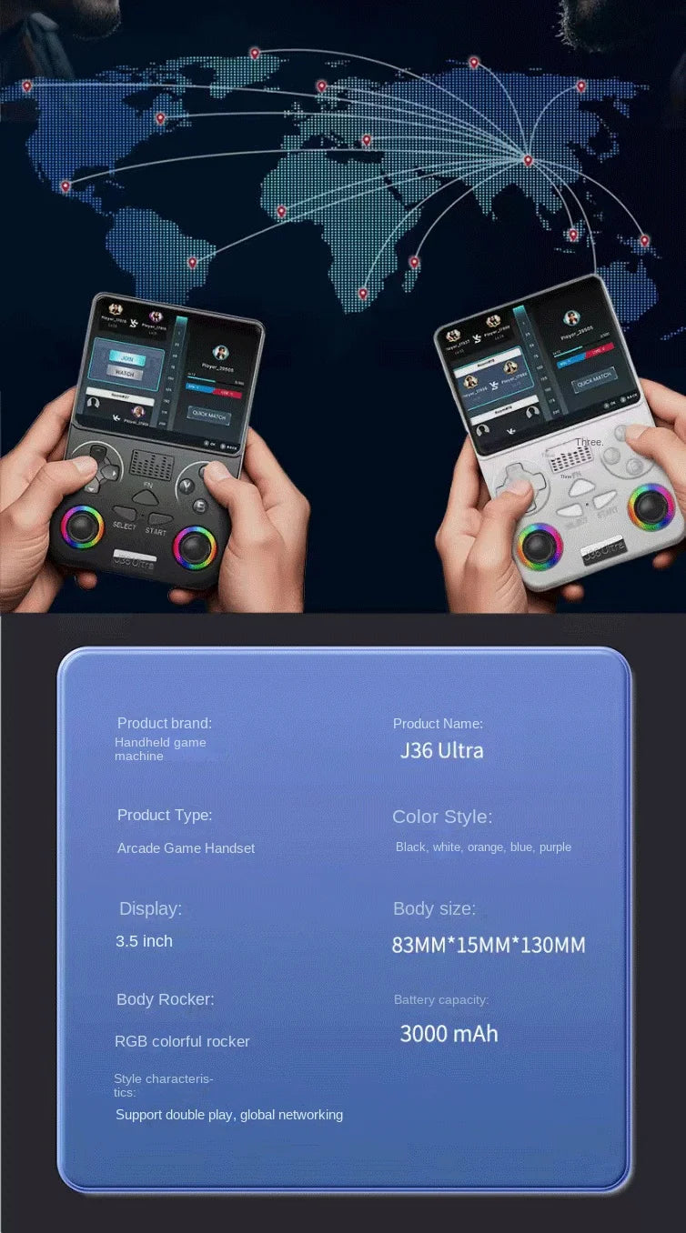 Portable Android Handheld Game Console Support Global Online PVP Play PSP & Nostalgic Retro Arcade Games