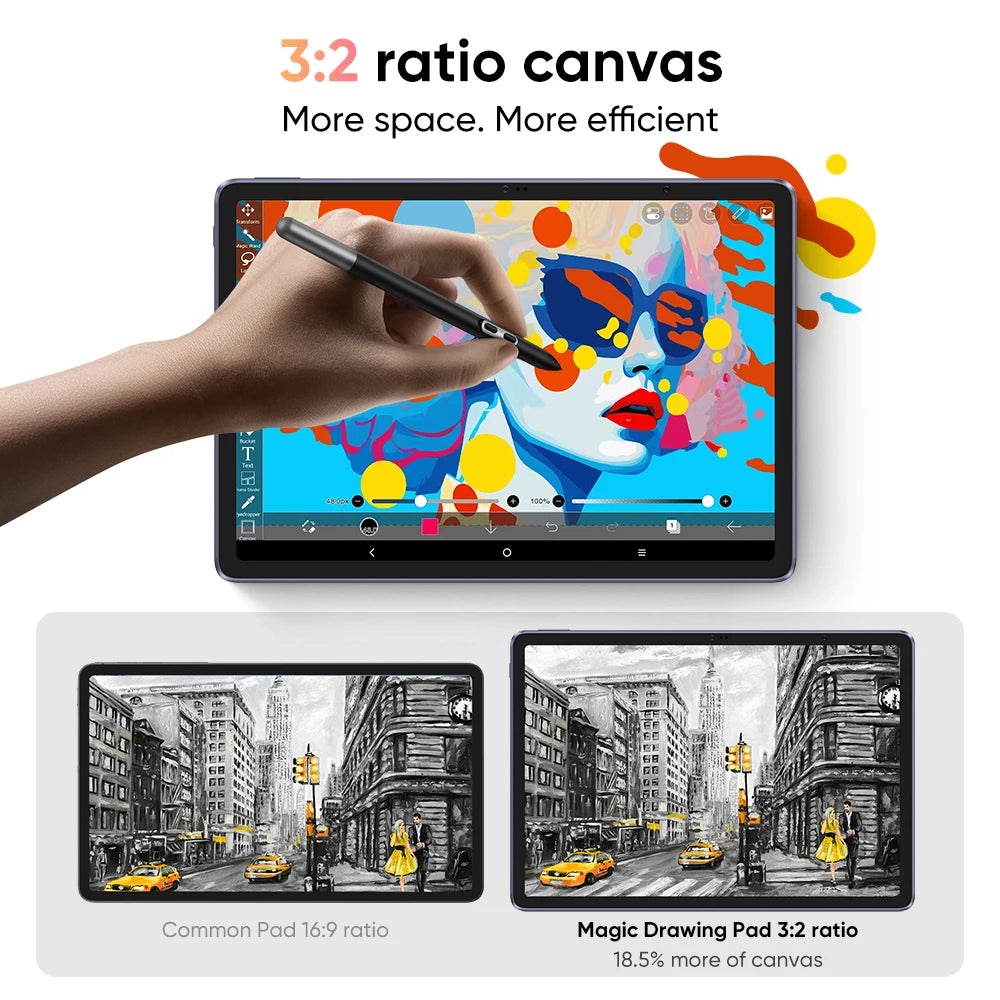 XPPen Magic Drawing Pad 12 inch Tablet Android Pad 2K Resolution 16K Levels 8GB 256GB Graphics Drawing Tablet Monitor Android 14