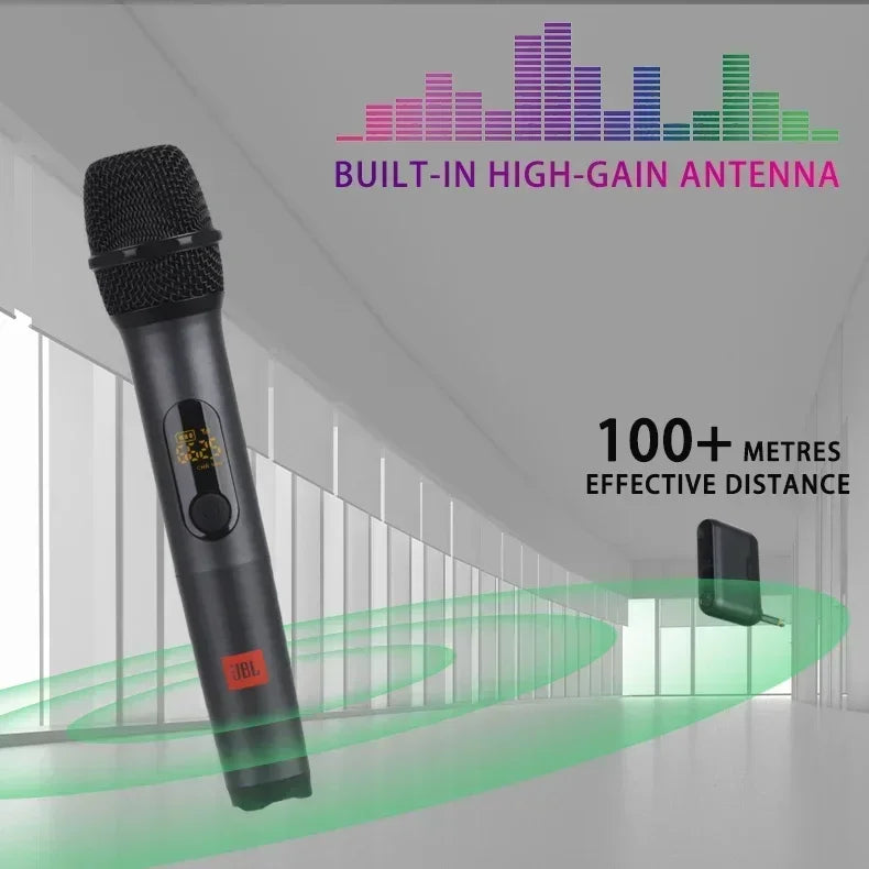 100% Original JBL One to Two Wireless Microphone Microphone Microphone UHF Dual Channel Transmitter Home KTV Stage DJ