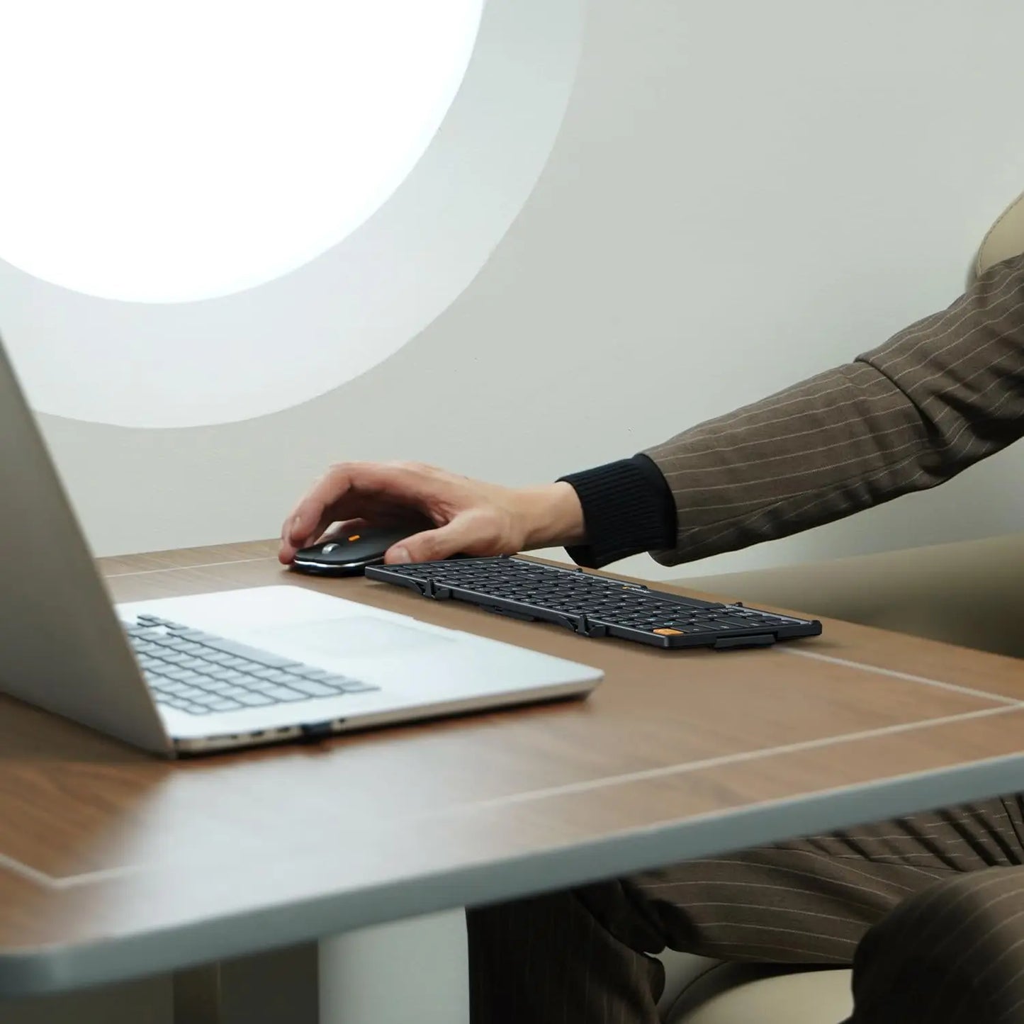 ProtoArc XKM01 Folding Keyboard Mouse Set Portable Bluetooth Wireless Keyboards Mice for iPad iPhone Mac Android Windows iOS