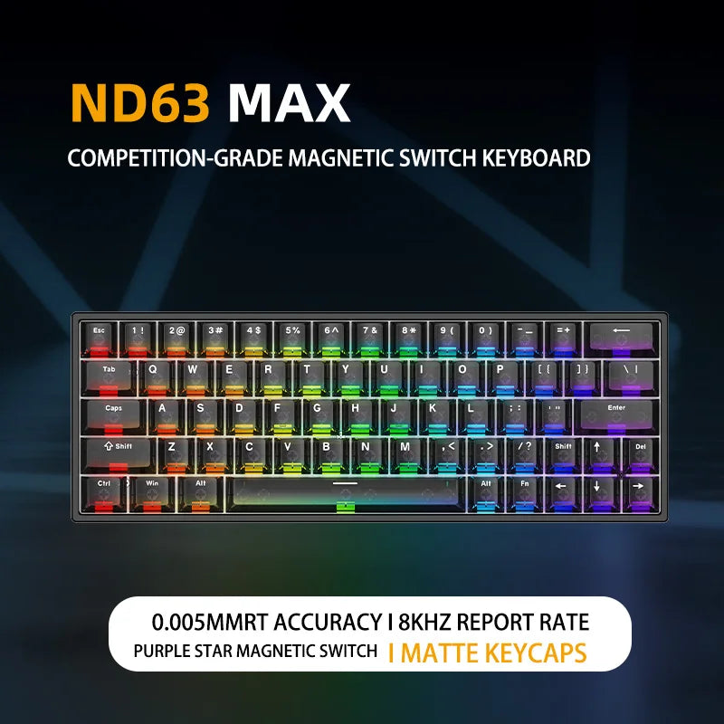 IROK ND63 MAX/ULTRA/ND68 Pro 0.001mm Rapid Trigg 8000HZ SOCD/RS Mechanical Keyboard with magnetic switch Gaming Keyboad 63/68key