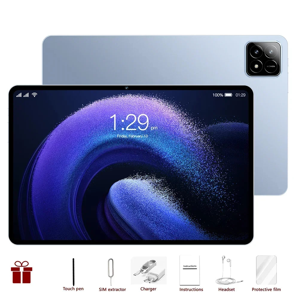 2025 New Pad 7S Pro Tablets 22GB+2TB Android 14 10.1 inch Tablet PC Original Snapdragon888 Global Version 5G Duel SIM Card WIFI