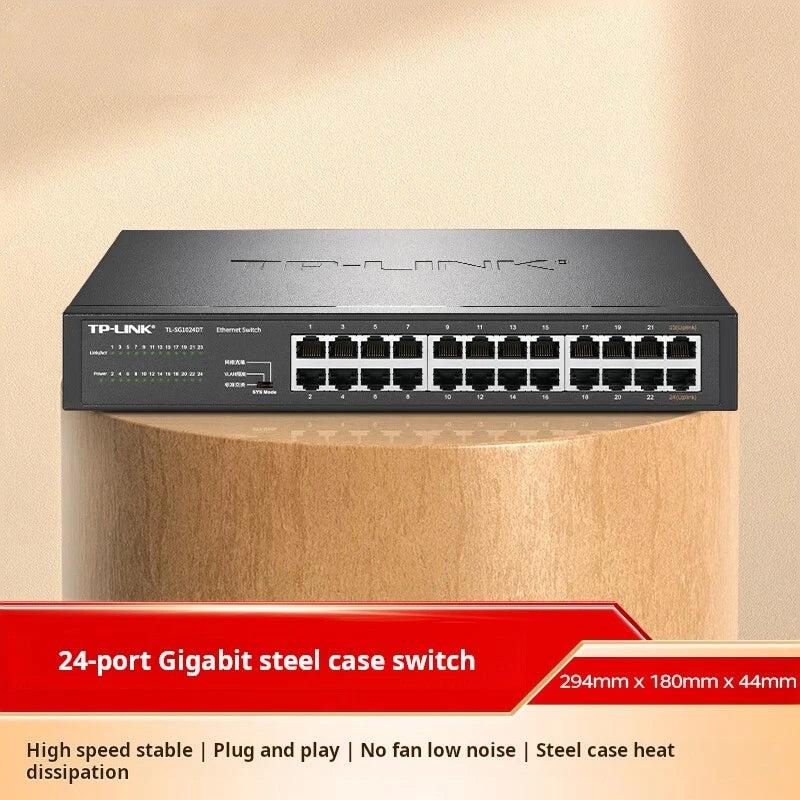 TP-LINK Full-gigabit Network Monitoring 24-port Switch 1000M Network Cable LAN Splitter Ethernet HUB TL-SG1024DT