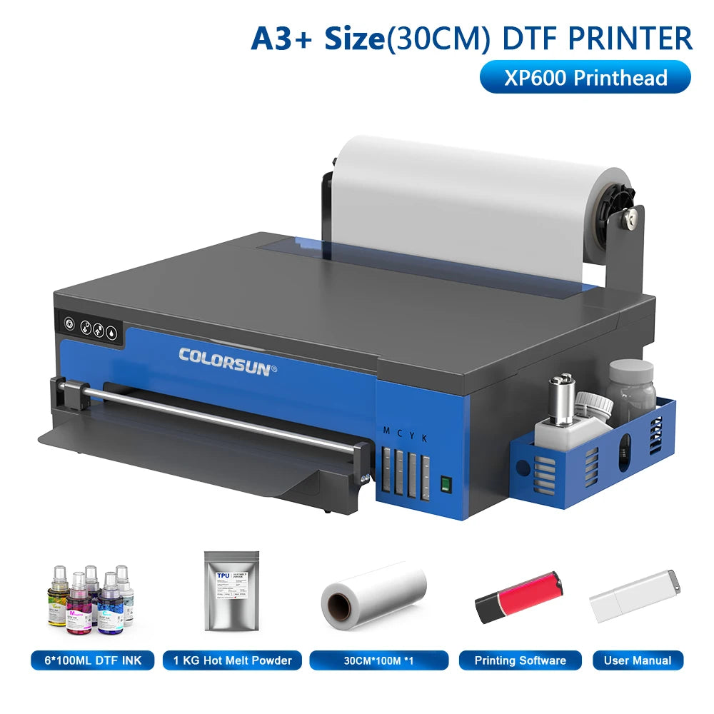 Colorsun A4/A3 DTF Printer For Epson XP600 Impresora DTF T-Shirt printing machine Driect to Film DTF Printer For T-Shirt Hoodie