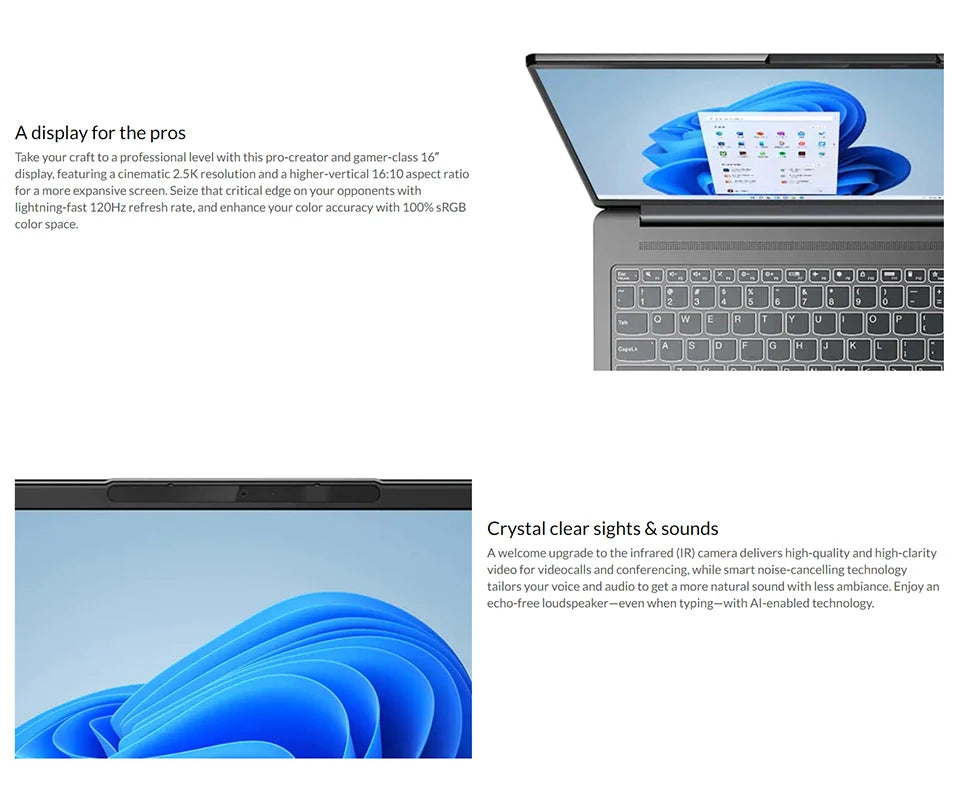 Lenovo Xiaoxin Pro16 2021 Laptop AMD Ryzen 7 5800H/R7-6800H/i5-12500H 16Inch 2.5K 120Hz 16GB RAM 512GB SSD Notebook