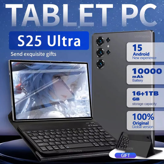 2025 S25 UItra Tablet 22GB+2T Tablet PC Android 15 Snapdragon 8 Gen3 Tablette Original Global Version 5G Dual SIM Card WiFi