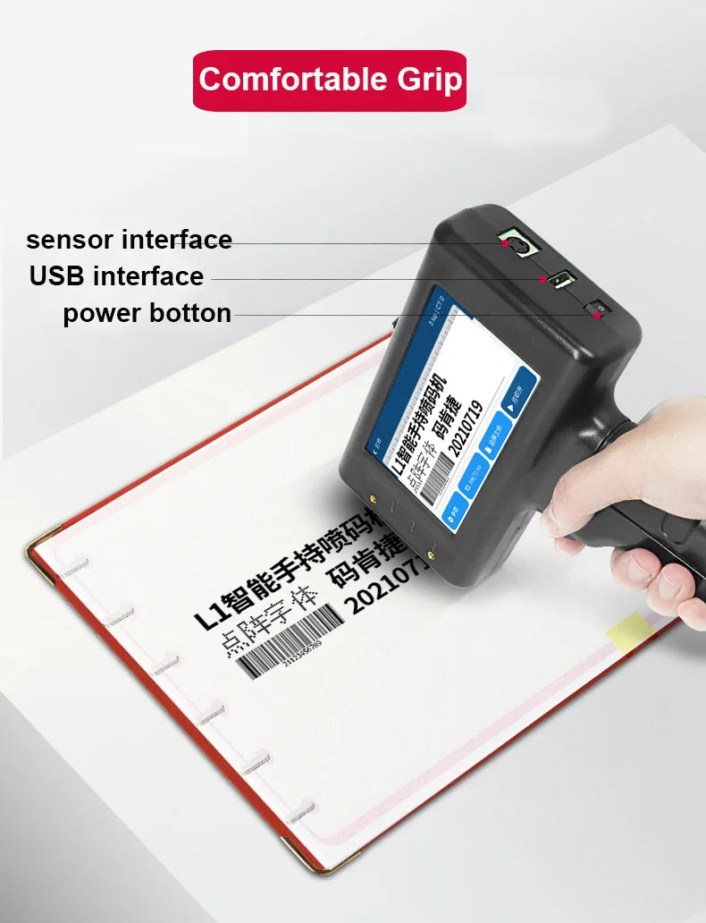 Willita 12.7mm Label Printer Handheld Inkjet Printer QR Bar Batch Code Date Number Logo Expiry Date Coding Machine For Glass