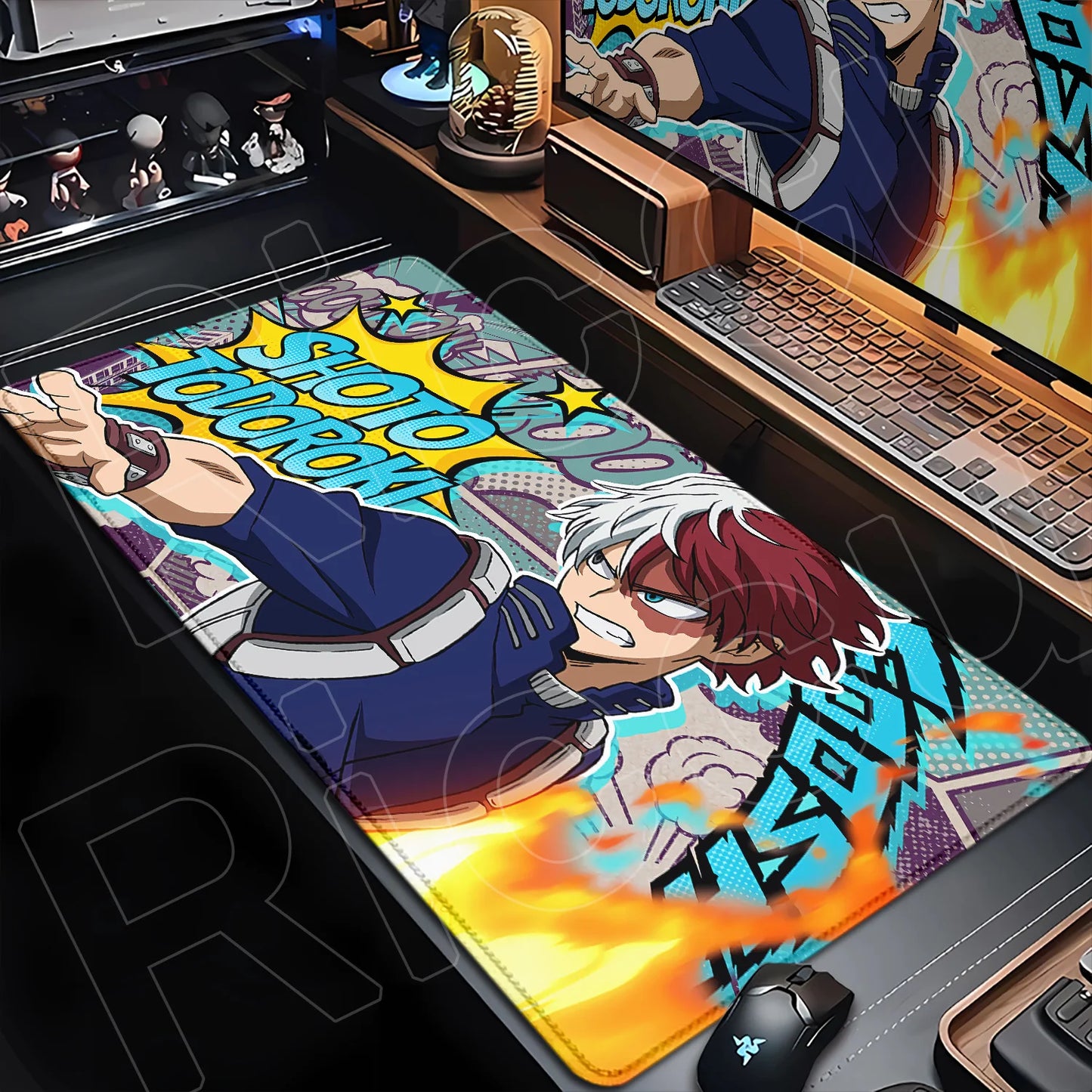 Japan Anime My Hero Academia Mousepad Bakugou Katsuki Large Lock Edge Keyboard Pad For Gamer Computer Desk Mats Anti-slip Rubber