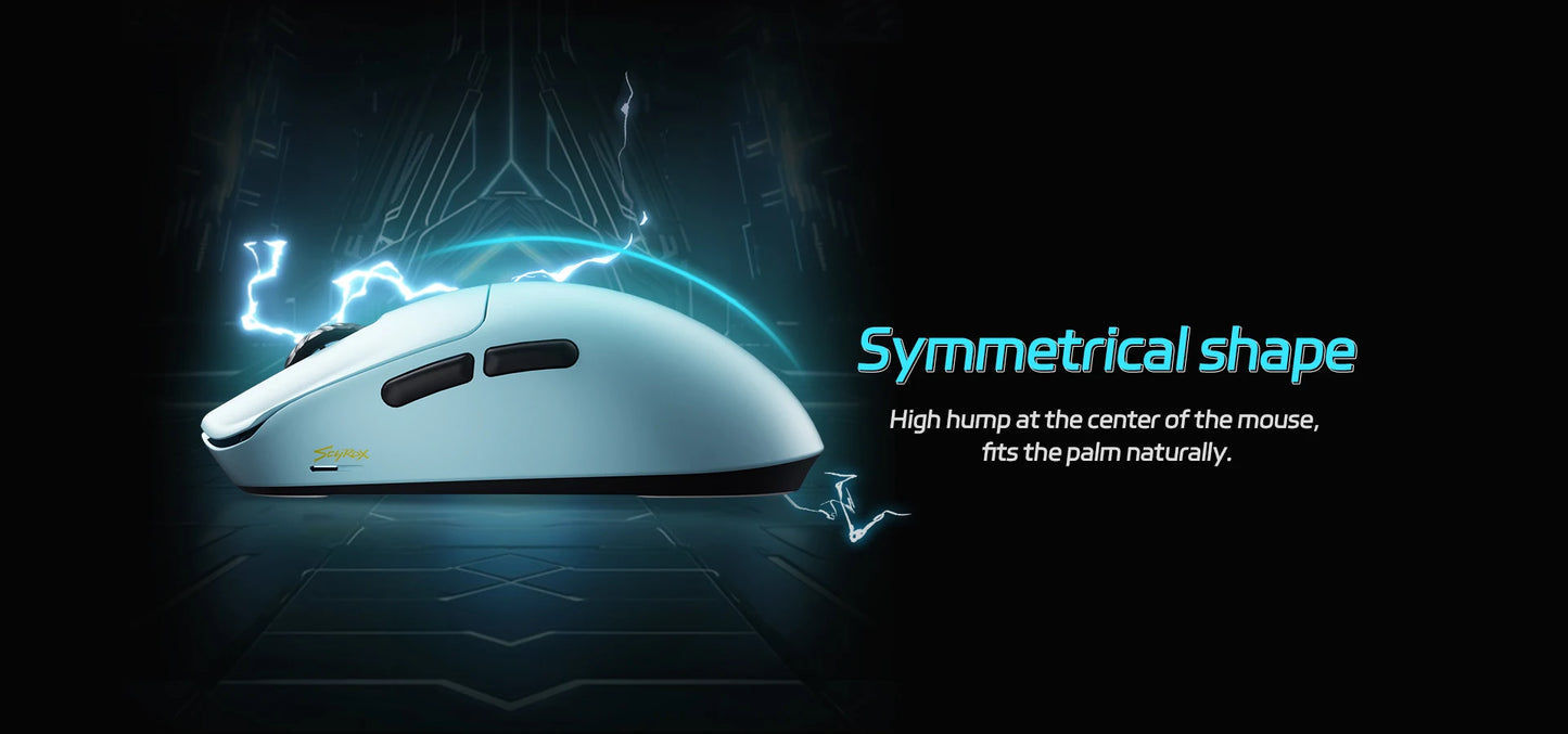 SCYROX V6 Gaming Mouse, Pixart 3950, Omoron Switches, Web Based Software, 8K Dongle Included