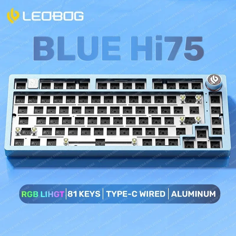 LEOBOG Hi75C Pro Hi75 Sugar65 Custom Mechanical Keyboard Aluminum Kits Hot Swap Wired Gaming Keyboard RGB Gamer Gasket Keyboard