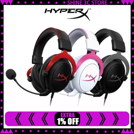 HyperX Cloud 2 II Gaming Headset Hi-Fi 7.1 Surround Sound Detachable 8 Microphone With USB sound card