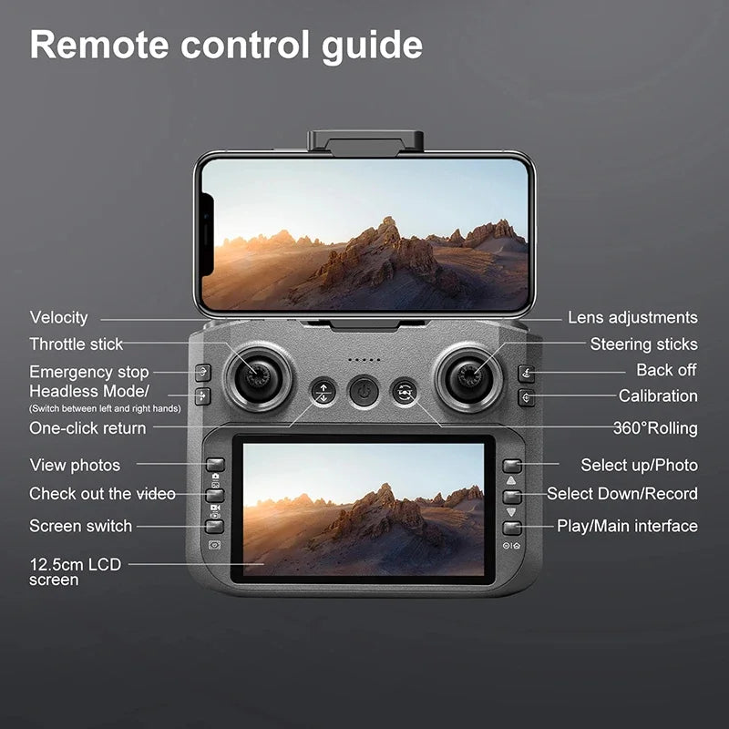 Xiaomi S156 Drone GPS 8K Professional HD 360° Dual Camera Screen Remote Control  Brushless Motors Obstacle Avoidance Quadcopter