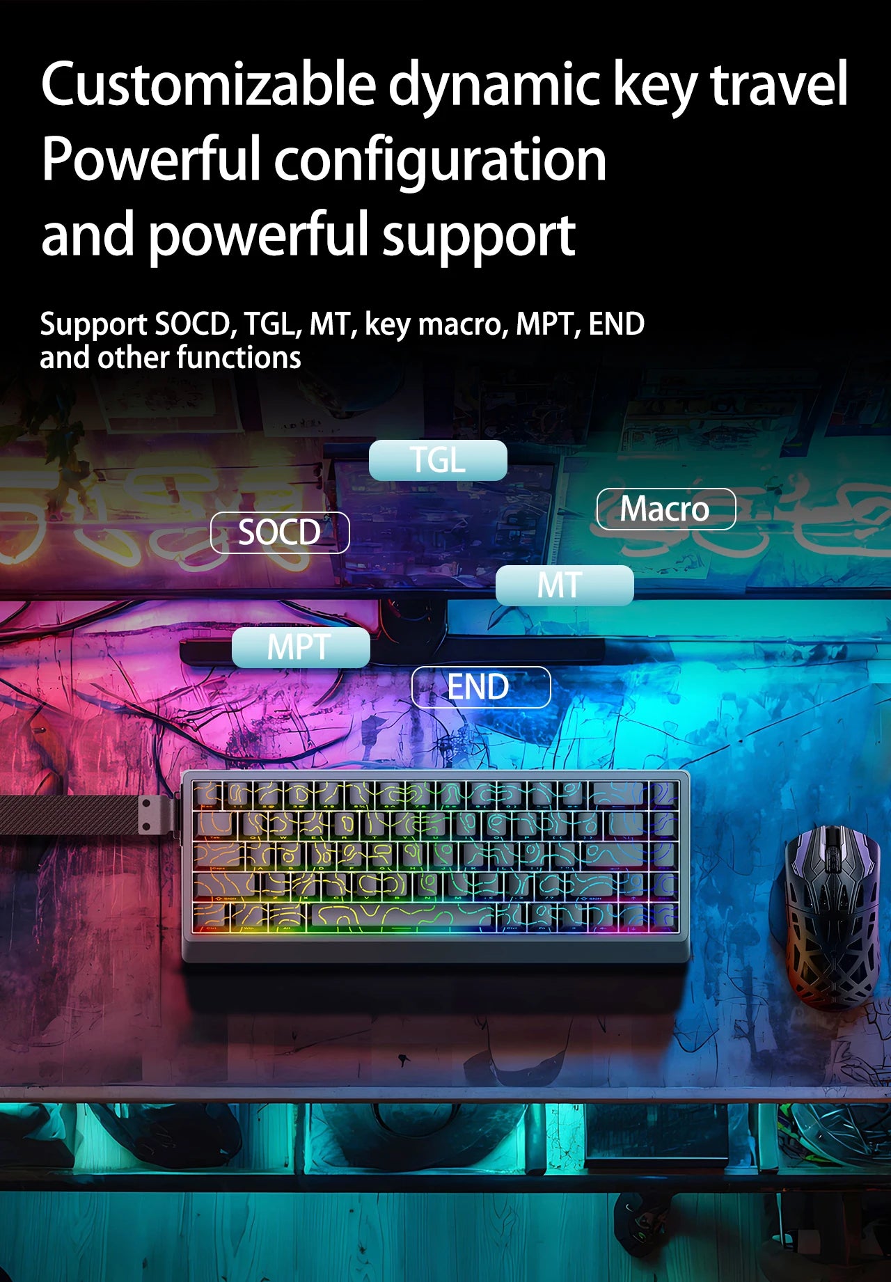 IROK ND63 MAX/ULTRA/ND68 Pro 0.001mm Rapid Trigg 8000HZ SOCD/RS Mechanical Keyboard with magnetic switch Gaming Keyboad 63/68key