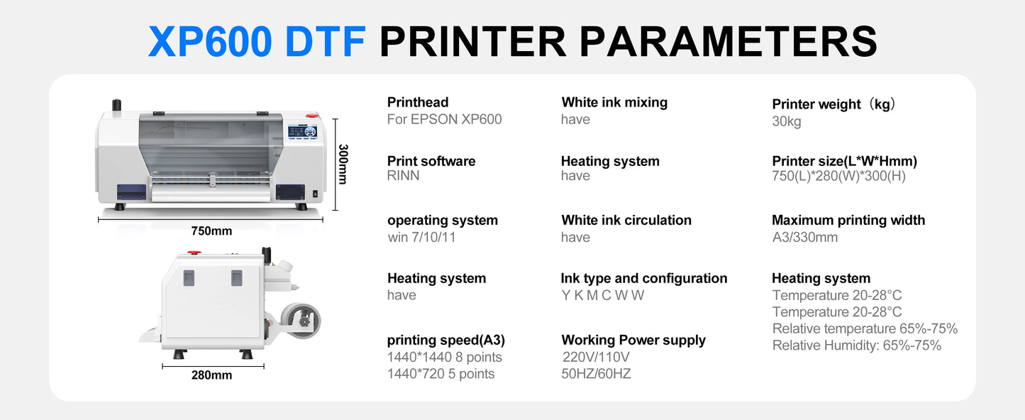A3+ DTF Printer For Epson XP600 Directly to Film Transfer Printer A3 impresora dtf For all Fabric Print T shirt Printing Machine