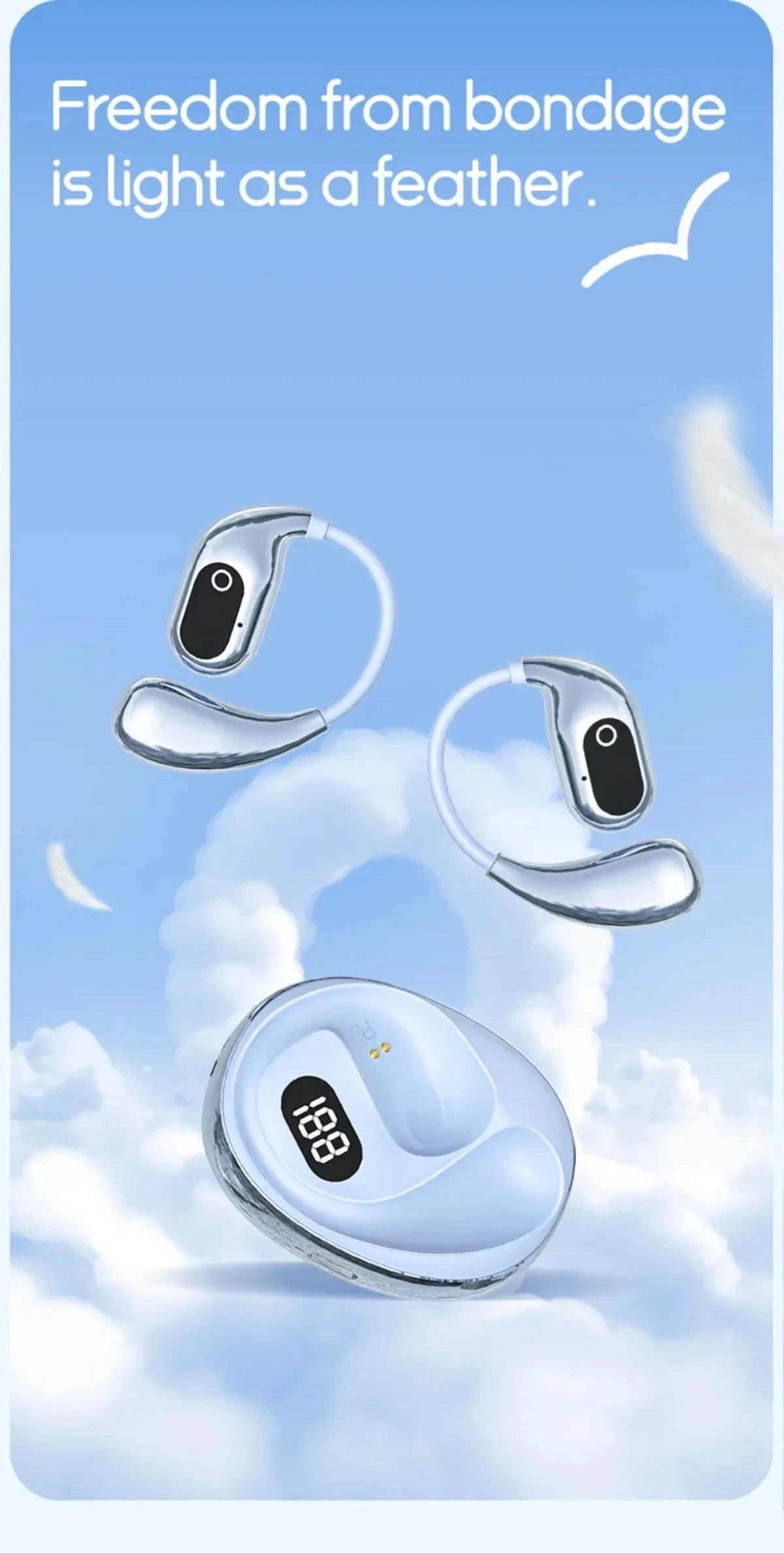 Real Time Translation Headphones 144 Languages Translator Earphones Wireless Bluetooth 5.4 Headsets for Business Office Travel