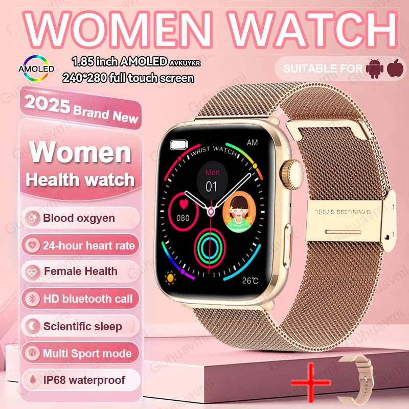 2025 New For Xiaomi Women AI Smart Diagnosis Smart Watch HRV+PPG Blood Pressure Blood oxygen Health monitor IP68 NFC Smartwatchs
