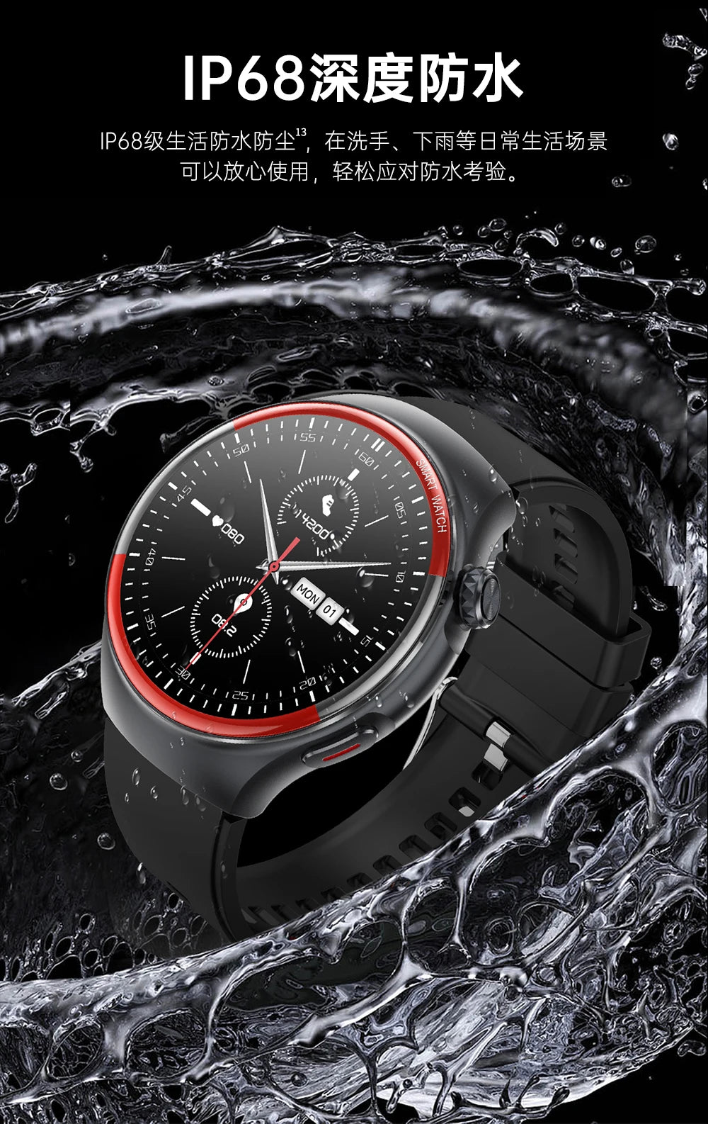 Medical Grade Non invasive Blood Glucose HRV Detection Smart Watch NFC HD Bluetooth call Smart watch Man Woman