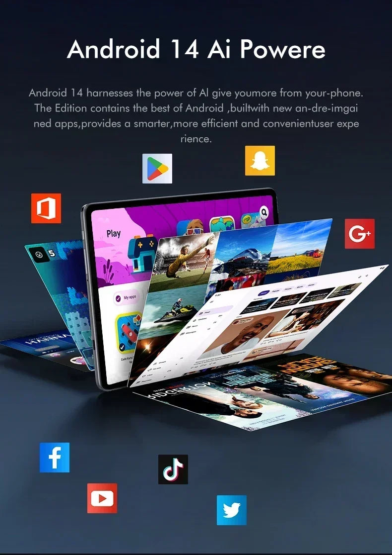 Original Pad 7s pro 2025 Android 14 Tab Tablets Snapdragon 8 Gen 3 22GB+2TB 5G Dual SIM 11 Inch Tablet PC 20000mAh With keyboard