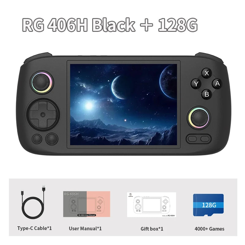 ANBERNIC RG406H RG 406H Handheld Game Console 4inch IPS Multi-touch Screen Retro Video Games Players Support 5G WIFI FOTA Update